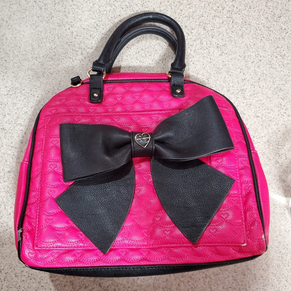 Betsey Johnson pink bow bag